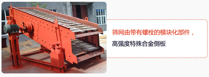 篩網(wǎng)由帶有螺栓的模塊化部件，高強度特殊合金側(cè)板