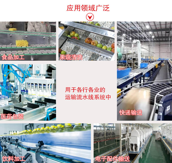 鏈板輸送機適用行業：食品加工，果蔬清洗等行業